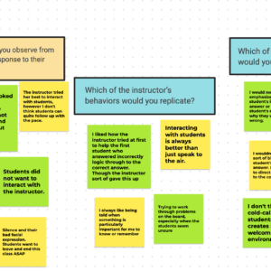 One of the group activities from the presentation. This is an example of student feedback from the exercise.